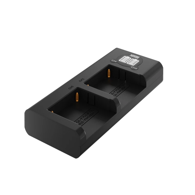 Uniweralna ładowarka dwukanałowa Newell DL-USB-C do akumulatorów NP-F550 & NP-F770 & NP-F970