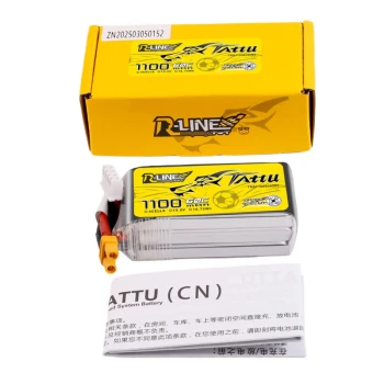 Tattu R-Line 1100mAh 15.2V 60C 4S1P HV XT30 Battery