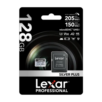 Lexar High-Performance Silver Plus microSDXC 128GB + adapter