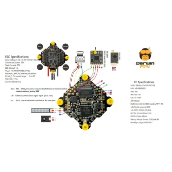 Kontroler lotu DarwinFPV F411 15A AIO BLS