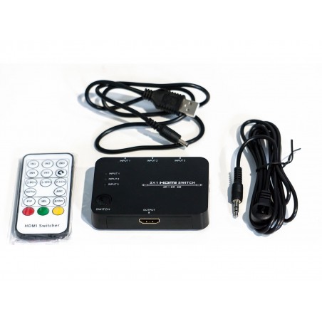 Switch HDMI 1.4a 3x1 + Pilot