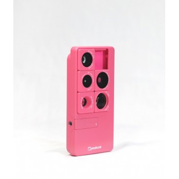 PUZLOOK BASIC Obudowa z optycznym obiektywem dla iPhone 5 Różowa