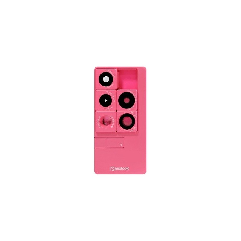 PUZLOOK BASIC Obudowa z optycznym obiektywem dla iPhone 5 Różowa