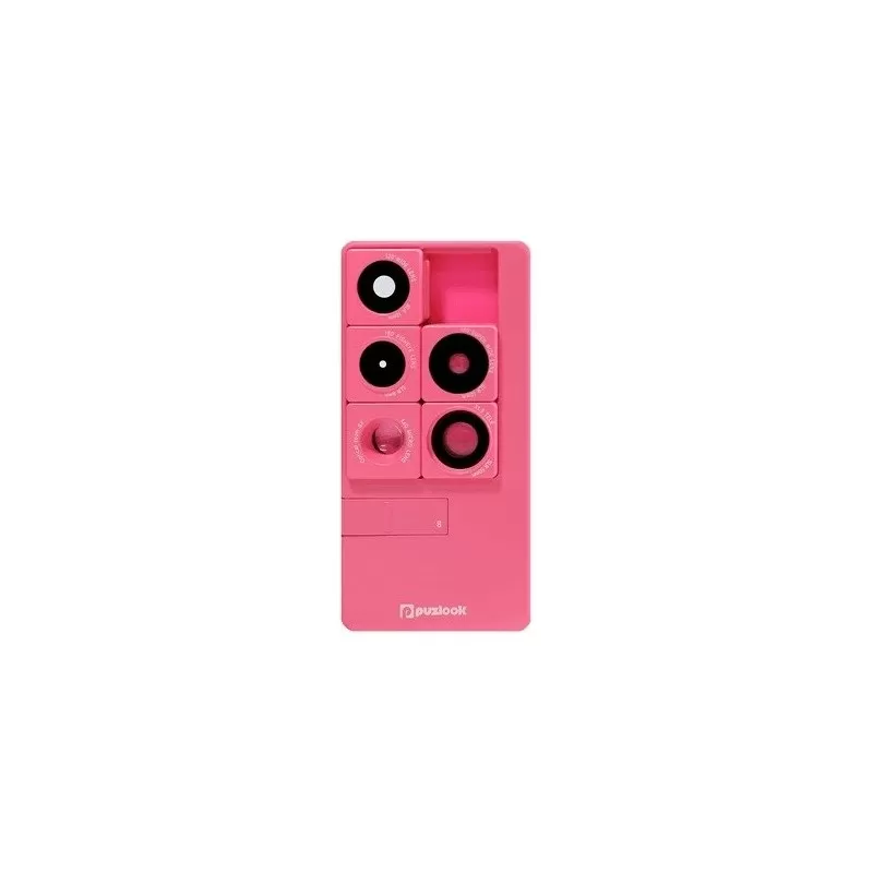 PUZLOOK BASIC Obudowa z optycznym obiektywem dla iPhone 5 Różowa