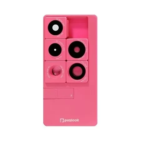 PUZLOOK BASIC Obudowa z optycznym obiektywem dla iPhone 5 Różowa
