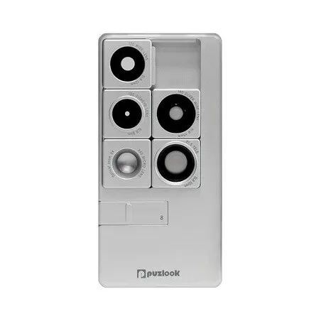 PUZLOOK BASIC Obudowa z optycznym obiektywem dla iPhone 5 Srebrna