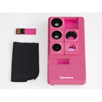PUZLOOK BASIC Obudowa z optycznym obiektywem dla iPhone 5 Srebrna
