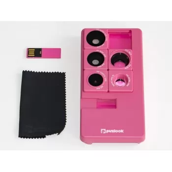 PUZLOOK BASIC Obudowa z optycznym obiektywem dla iPhone 5 Srebrna